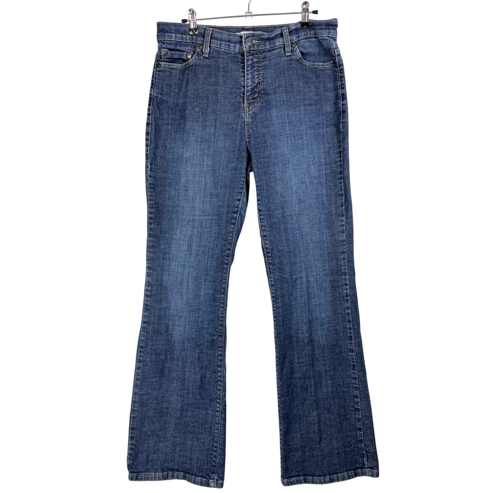 Levi's 512 Boot Cut Jeans Women 12 Medium Dark Wash Slimming Classic Western